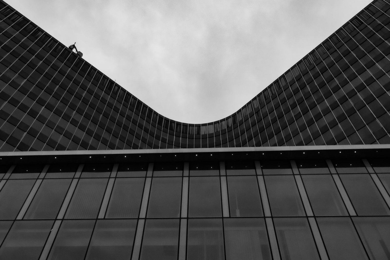 Glass office buildings in the Brussels European quarter